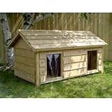 Large Insulated Cedar Duplex Dog House