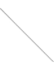 14k Wg 1.2mm Round D/C Wheat Chain