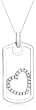 10k White or Yellow Gold Heart-Shaped Dog Tag Pendant (1/8 cttw, I-J Color, I2-I3 Clarity)