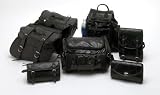 Buffalo Leather 7pc Motorcycle saddlebags and bag set
