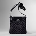 Coach Op Art Madison Crossbody Messenger Bag Swing Pack 41992 Black