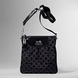 Coach Op Art Madison Crossbody Messenger Bag Swing Pack 41992 Black