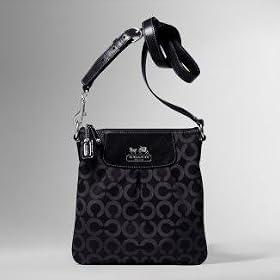 Coach Op Art Madison Crossbody Messenger Bag Swing Pack 41992 Black