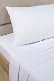 Viceroybedding 100% Egyptian Cotton Fitted Sheet, White, Double 200 Thread Count