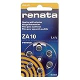 Renata #10 Zinc Air-Activated Hearing Aid Battery 6-Pack