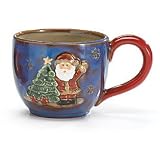 Santa Soup Mug Warm Rich Colors Holds 30 Oz