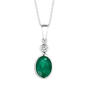 Buy Emerald and Diamond Pendant by Reeds