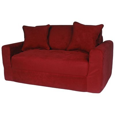 Fun Furnishings Micro Suede Sofa Sleeper Red - GMM016-4