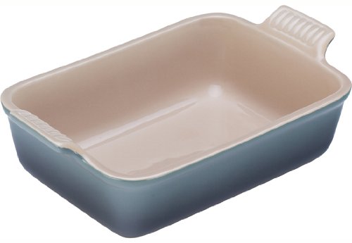 Le Creuset Heritage Stoneware 7-by-5-Inch Rectangular Dish, Fennel
