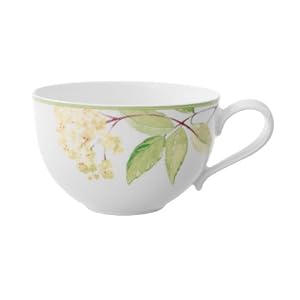 Villeroy and Boch Green Garland 14.5 Ounce Breakfast Cup, Set of 6 by