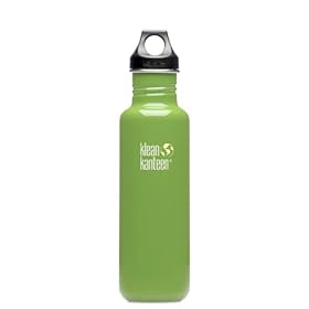 Klean Kanteen 27-Ounce Classic Loop Cap Stainless Steel Water Bottle, Be Green