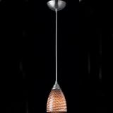 Arco Baleno Mini Pendant in Satin Nickel and Coco Glass
