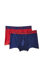 Ben Sherman Pack x 2 Bóxers (Azul Marino / Rojo)