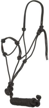 Knotted Rope Training Halter Black