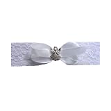 Satin bow Silver Angel Lace Headband