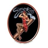 Michael Landefeld - Smokin Pin-up Girl On a Cigar - Sticker / Decal