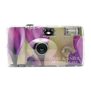 10 Pack Personalized Crocus Flower Wedding Cameras - Matching Table Cards Included - 27 Exposures... by