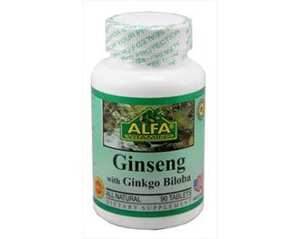 Alfa Vitamins Ginseng + Ginkgo Biloba 90 tablets Enhance Memory Brain