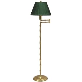 Bradson Green Shade Swing Arm Floor Lamp by Frederick Cooper