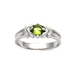 Sterling Silver Baby Ring with Peridot CZ - Sizes: 1-4 Sterling Silver Baby Ring with Peridot CZ - Sizes: 1-4