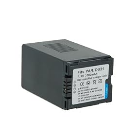 Digital Video Li-ion Battery with 7.2V 3500mAh for Panosonic DU31 (Black) + Worldwide free shiping