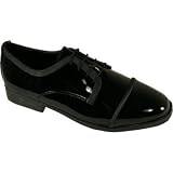 Twilight Tuxedo Shoe, Patent Leather Lace- up
