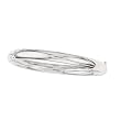 14K White Gold Plain Bangle Bracelet - 7 inches