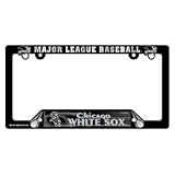 Chicago White Sox Black Plastic License Plate Frame