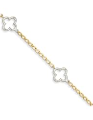 14k Two-tone Fancy Bracelet Length 7.25"