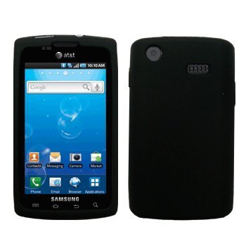 Black Silicone Case / Skin / Cover for Samsung Captivate SGH-I897
