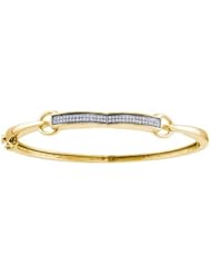 0.19ctw Round Diamond Micro-Pave Bangle Bracelet