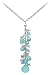 Kit Heath Sterling Silver 90GFBCD Ladies Y Necklet with Cluster Of Fresh Water Pearl and Blue Chalcedony