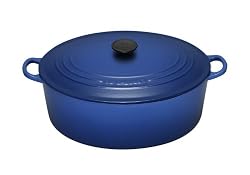 Le Creuset Enameled Cast-Iron 5-Quart Oval French Oven, Cobalt