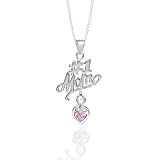 # 1 Mom Pendant Necklace on 18inch Italian Cable Chain