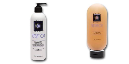Swisa Dead Sea Mineral Skin Care Intensive Foot Treatment and Cellulite Gel+ A-viva 4 Way Nail Buffer+eco Nail File