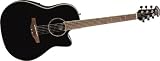 Ovation GC057 Celebrity Super Shallow Bowl Acoustic-Electric Guitar, Black