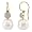 14K White Gold Paspaley South Sea Cultured Pearl and Chalcedony Earrings - 12.00mm