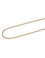 Ladies Real Solid 18K Rose Gold Italy Cable Link Chain Necklace 18" 6.1 Grams
