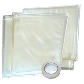Window Insulation Shrink Plastic Film Fit Inside Storm Windows 4 Pack Kit, Weathersealing