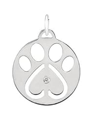 14K White-Gold Dangle .02 Ct 18.75 Mm by US Gems