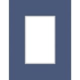 Savage ProMatte, Single 8 x 10 Photo Mat with 5 x 7 Opening, Bevel Cut, Acid Free, Single Color: Navy