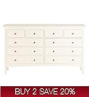 Hastings White 10 Drawer Chest