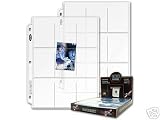 100 BCW 9 Pocket Storage Sheets for Baseball Football, Basketball, Hockey, Yugioh, Pokemon and Other Collector Cards That Fit in Standard Sized Pages