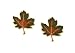 Hand enameled fall maple leaf earrings