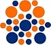 Set of 30 - Blue / Orange Circles Polka Dots Vinyl Wall Graphic Decals Stickers