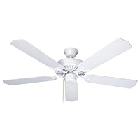 Ellington ELN52WW5 52-Inch Energy Star Five-Blade Ceiling Fan, White