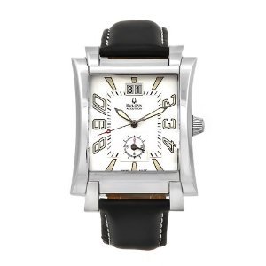 Bulova Accutron #63B035 Men's Dual Time Leather Band Watch