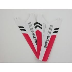 4 Red Syma Replacement Sets of the Main Rotor Blades for S107 Red Part S107-02 (16 Rotors... from Helicopter Blades