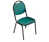 Virco 8917ERED211 18 by 22 by 35-1/2-Inch Fabric Upholstered Stacking Chair, 4 per Carton, Ruby