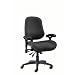 BodyBilt J2504x Black Fabric XL High Back Thoracic Support Task Ergonomic Chair with Arms, 22" Length x 21.50" Width Backrest, 26" Width Seat, Grade 1